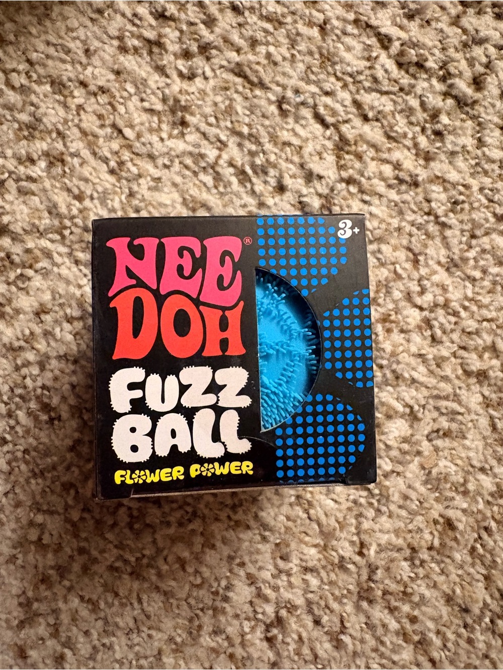 NeeDoh flower power Fuzz Ball - Blue